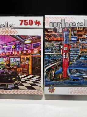 Masterpiece Inc. (2) "Wheels" 750 Piece Puzzles New/Sealed